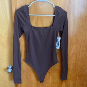 Brown cute bodysuit great for fall NWT